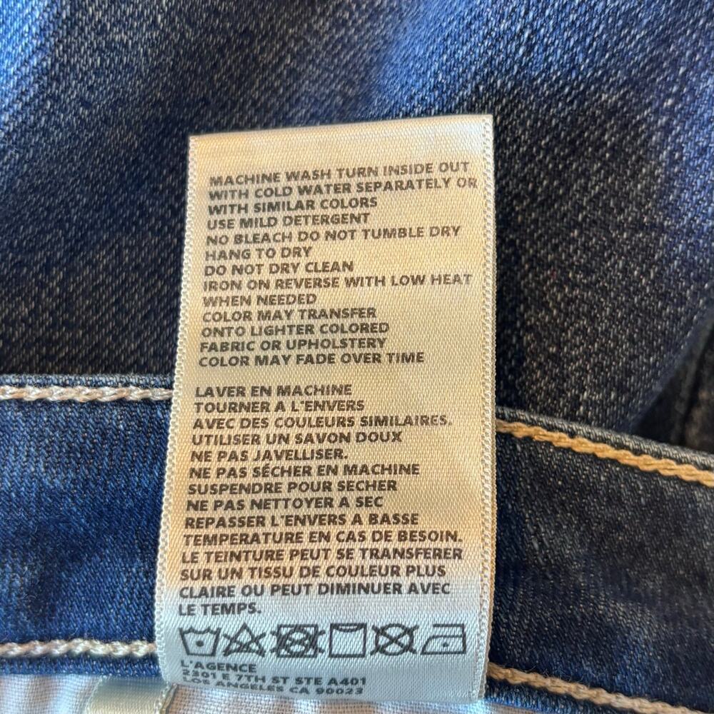 L’agence Monique Ultra High Rise Skinny Jeans Dark Rinse USA Womens Size 29 - Picture 7 of 9